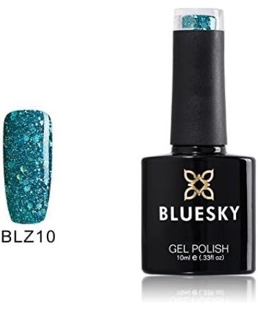 BLUESKY Gel Polish Ocean Set Blue Green Navy Turquoise Glitter (Requires Curing Under Uv/Led Lamp) 10 ml - Buy Online on GoSupps.com