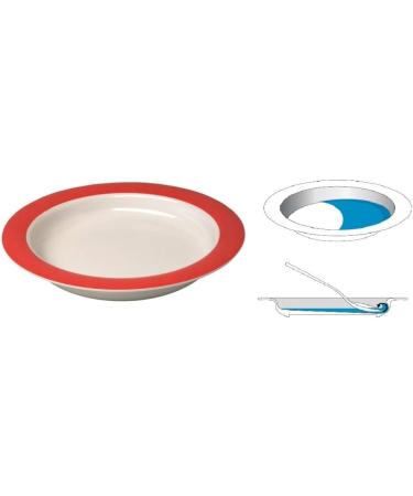 ORNAMIN Plate Vital Tilt Trick 901/902 - 20 cm Red | Ideal for Easy Eating & International Shipping - Buy Online on GoSupps.com