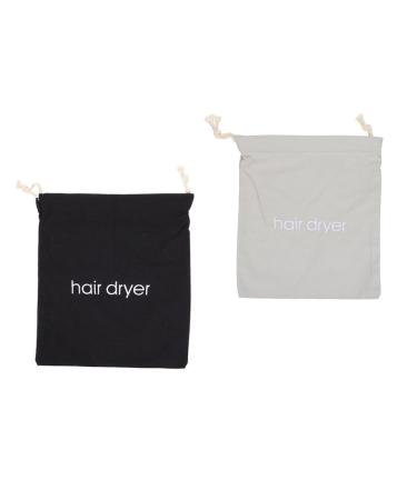 Outanaya 2pcs Hair Dryer Storage Bag Safe Hair Dryer Pouch Blow Dryer Bag Household Fabric Travel Drawstring 33.00X30.00X0.50CM As Shown