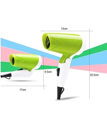 Travel Blow Dryer Folding Hair Dryer Compact Hair Dryer Negative Ionic Low Noise Hair Dryer 3 Heat Settings Lightweight Mini Hair Dryer/Pink (Pink) - Buy Online on GoSupps.com