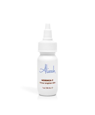 Aliesh Skincare Moringa C, Vitamin C and Moringa Face Serum with Vegan Hyaluronic Acid, Lightweight Firming Formula for Blemishes, Even Tone and Radiance, Daily AM/PM Facial Skincare