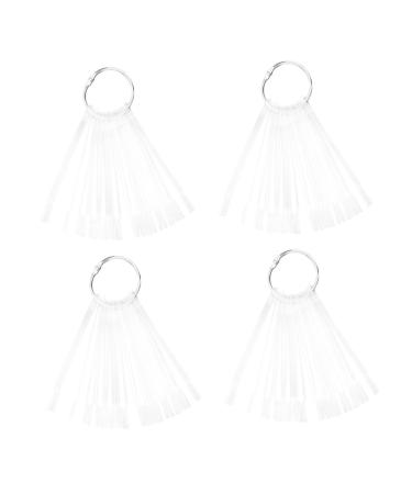 Didiseaon Didiseaon 150 Pcs Fan-Shaped Nail Polish Color Board Practice Nail Plate Nail Color Card Sample