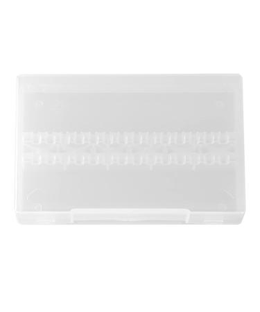 Professional Nail Art Polishing Grinding Drill Bit Holder Display Storage Box with 14 Holes (Transparent)