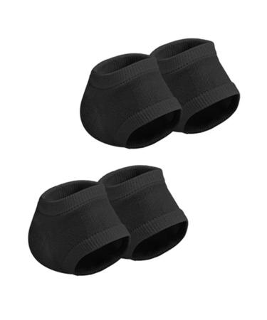 Moisturizing Heel Socks 2 Pairs Soft Gel Lined Heel Socks for Dry Rough Cracked Feet Gel Heel Repair Socks Overnight Moisturizing Spa Socks for Softening and Repairing Chapped Feet Skin Care (black)