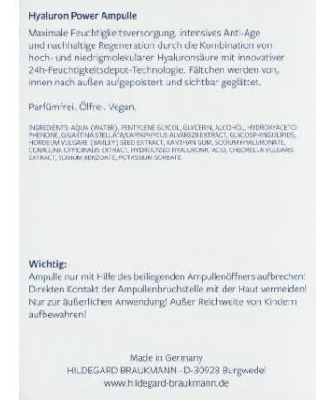  Hildegard Braukmann Hildegard Braukmann Hyaluron Power Pack of 3 x 2ml glass ampoules + 1 ampoule opener - Buy Online on GoSupps.com