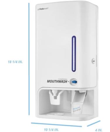 White Slim Manual Mouthwash Dispenser for Alcohol-Free Mouthwash - Buy Online on GoSupps.com