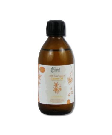 Cold Pressed Pure Castor Oil 250 ml Glass Bottle Vegan BP Grade Hexane Free Non-GMO