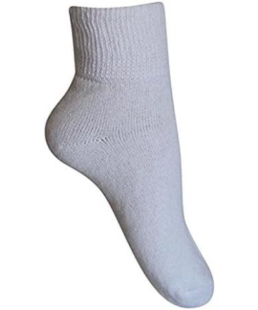 Diabetic Womens Ankle Socks (3 Pack) 9-11 White | Made in USA - Buy Online on GoSupps.com