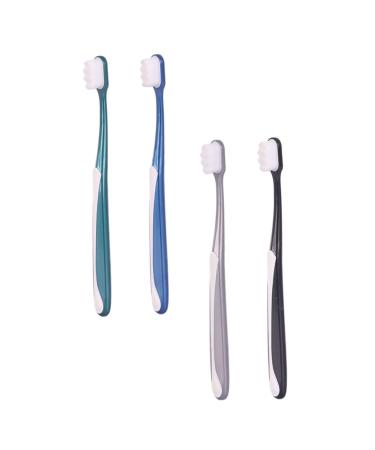 Frcolor 4 pieces of soft toothbrush for adults home toothbrush fur toothbrush toothbrushes for adults portable toothbrushes tooth cleaning flexible toothbrush