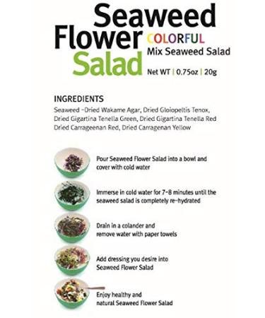 Kaneyama Seaweed Flower Salad 20g - Premium Seaweed Salad Mix 1 Pack - Buy Online on GoSupps.com