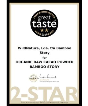100% CRUE | NOUVEAU | Cacao Poudre | BAMBOO STORY | Biologique | 100% P rou | Criollo Premium | Great Taste Award | Non Alcalinis | 400g | Pur | Sans Sucre | Mati res Grasses 18% - Buy Online on GoSupps.com