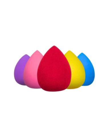 5 Pieces Professional Makeup Sponge Set Multi-color Beauty Sponge Cosmetic Application for Liquid Powder and Cream High Density Flawless Soft Blending Sponge