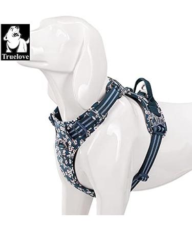 Winhyepet Truelove No-Pull Dog Harness - Breathable Cotton Reflective Adjustable for Small & Medium Dogs & Cats - Tlh5655 M Saxony Blue - Buy Online on GoSupps.com