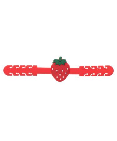 5pcs Kids Cartoon 14 * 1.4cm Adjustable Extension Strap Buckle Ears Protectors Hook Ear Saver Grips Wearing Clips(Red)