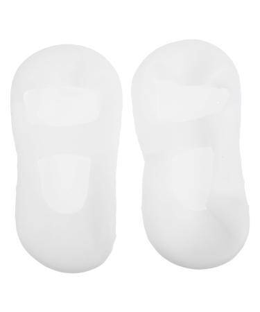 minkissy 1 Pair Silicone Boat Sock Silicone Moisturizing Socks Spa Socks Heel Sleeves Dance Socks Tendon Socks Spa Gel Socks Beach Sock Plantar Floor Socks Men and Women White Compression