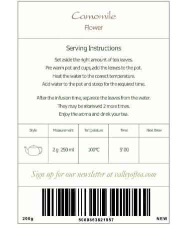 Organic Chamomile Flower Tea - Soothing & Relaxing 200g - Dried Chamomile for Ultimate Calm - International Shipping Available - Buy Online on GoSupps.com