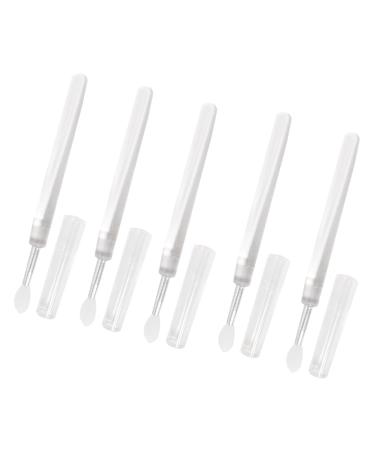 5pcs Silicone Lip Brush Eyeshadow Applicator Makeup Use Lipstick Brush Makeup Lip Brush Makeup Brush Eyeshadow Brush Applicator Lip Mask Brush Beauty Supply Cosmetic Lipstick Brush
