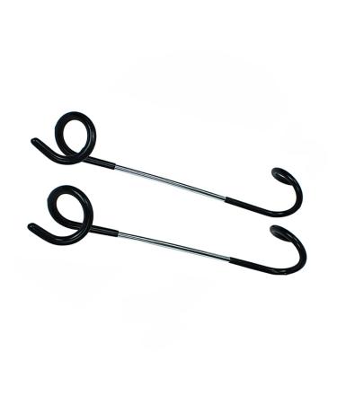 Alnicov 2 pieces camping hook hangers hook lantern lamp hanging tent stick post hooks for hanging for fishing camping traveling adventure black