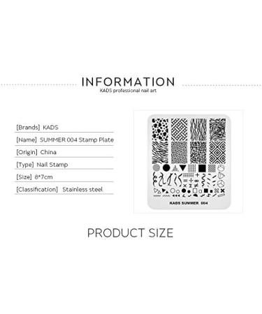 KADS Nail Art Stamping plate Nail Template Nail Art Design Tool Nail DIY Design Image Plate (SU004) - Buy Online on GoSupps.com