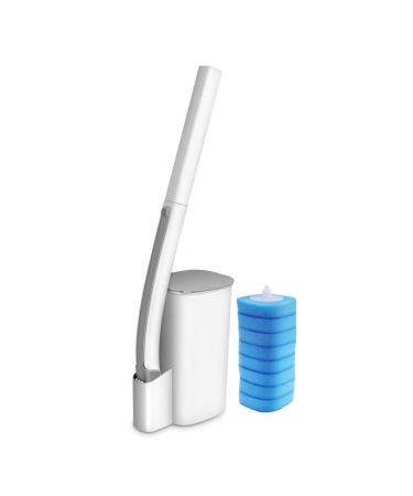 Disposable with 7 PCS Cleaning Refills Toilet Cleaner Brush and Holder Disposable Cleaning Artifact Set Commemoration Day