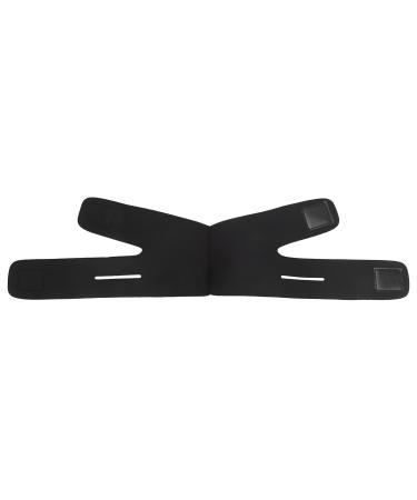 Chin Cheek Lift Up Belt Comfortable Black Adjustable Face Lift Bandage Breathable for Eliminating Double Chins