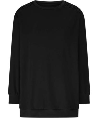 Yihaojia Women Fall Basic Long Sleeve T Shirts Crewneck Sweatshirt Pockets Oversized Fleece Long Sleeve Fall Tunic Tops Black#18 XX-Large - Buy Online on GoSupps.com