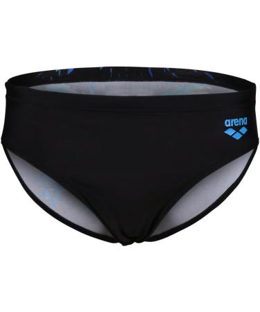 ARENA Boys' Multi Pixels Swim Briefs - Stylish Comfortable & Durable Swimwear (Black-Multi Turquoise) - Buy Online on GoSupps.com