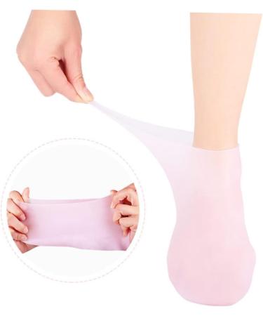 minkissy 2 Pairs Sock Tableware Sucker Moisturizing Heel Sleeves Spa Silicone Gel Skin Protect Soles Exfoliating Essential Oil Moisturizing Cotton Moisture Cream Women's Sebs Pink Vitality - Buy Online on GoSupps.com