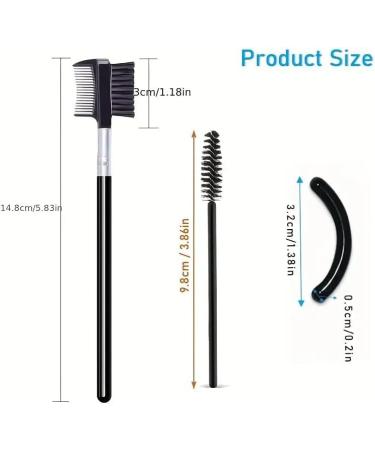Eyelash Curlers & Eyebrow Brush Kit - Includes Comb 3 Mascara Brushes 6 Silicone Refill Pads | Perfect for Women - Shop Now - Buy Online on GoSupps.com