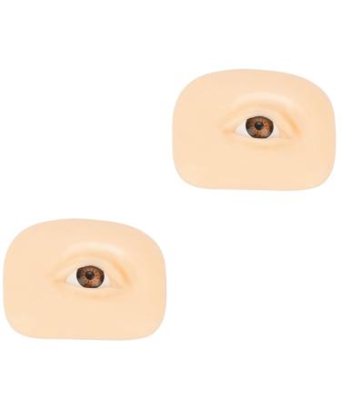 Ipetboom 2pcs Makeup Practice Skin Eyeshadow Fake Skin for Training Reusable Silicone Skin Washable Eye Plate
