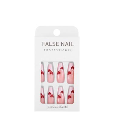 Sethexy Long Coffin False Nails - 24PCS Crystal Sparkle Acrylic Press-On French Art Nails for Women & Girls - Buy Online on GoSupps.com