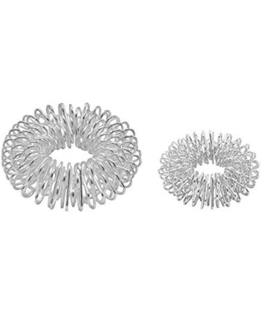 Chi Enterprise Premium Massagering Set - 20 Anti-Stress Acupressure Rings for Anxiety Relief | Silver Small & Large | Shop Internationally - Buy Online on GoSupps.com