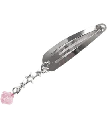 Y2K Snap Hair Clip for Women Hair Barrette Clip for Thick Thin Hair Hollow Star Bead-Silver Barrette Exquisite Hair Clip Heart Hair Barrettes for Women - Buy Online on GoSupps.com