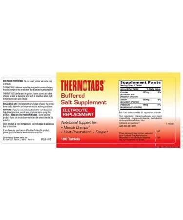 Buy Thermotabs Salt Supplement - Buffered 100 Tablets | Pack of 3 for Best Prices - International Shipping Available - Buy Online on GoSupps.com