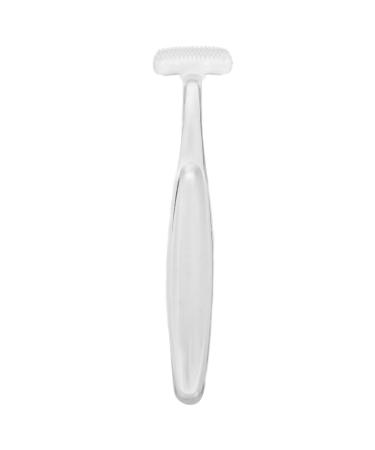 Silicone Portable Tongue Brush Cleaner Oral Care White Transparent Ergonomic Handle for Tongue Cleaning