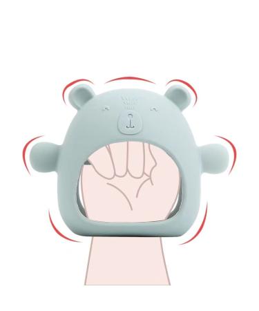 PandaEar Silicone Baby Teething Toy | Hand Teether Mitten for Soothing Pain Relief | Chew Pacifier for Sucking Needs (Brown Green) - Buy Online on GoSupps.com