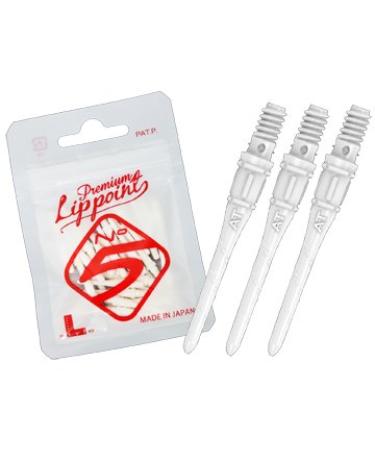 LSTYLE Dart Tips: No.5 Premium Lippoint - for No.5 Thread Only - Plastic Soft Dart Points White