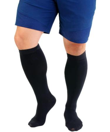 Plus Size 20-30 Medical Compression Stockings for Wide Calf - Unisex XXL Black | Best eCommerce Selection - Buy Online on GoSupps.com