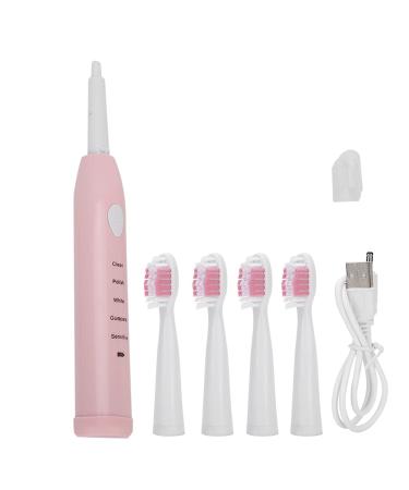 Electric toothbrush USB rechargeable toothbrush for adults waterproof dental toothbrush with 2 minutes of automatic shutdown (pink)