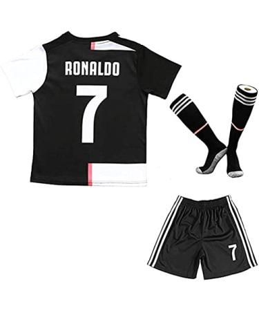 Msteco Portugal Soccer Legend #7 Jersey Fan Kids Unisex Jersey/Shorts Youth Sizes Juve 9-10 Years