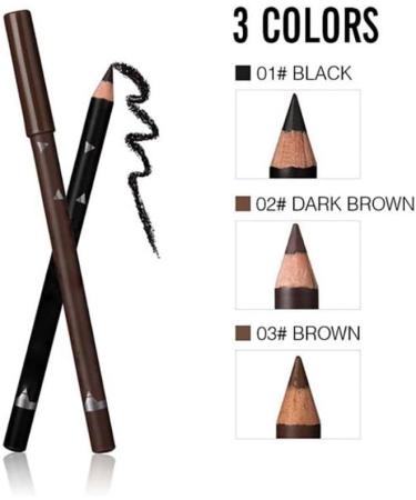pencil brow pencil 1PC Waterproof Eyebrow Pencils Microblading Eyebrow Pen Smudgeproof Eyes Makeup Pro Eyeliner Eyebrow Pen Defined Natural Brows(03#Brown) - Buy Online on GoSupps.com