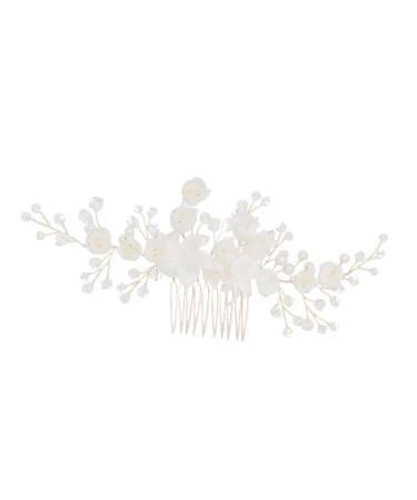 FRCOLOR Crystal Hair Comb - Floral Hair Comb - Vintage Hair Comb Bridal Headpiece for Wedding Hair High Tiara Bridal Hair Comb Headpiece for the Bride Hanfu Headpiece