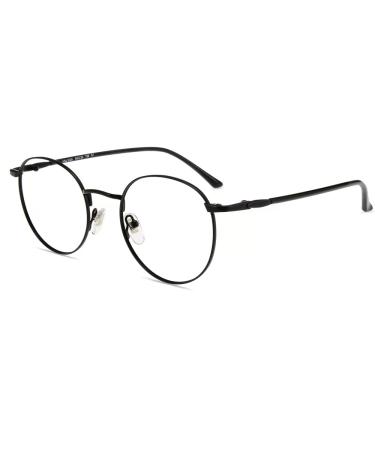 Firmoo Reading glasses with prescription 1.75x reading aid with blue light filter visual aid reading glasses for women men's optics glasses (black 1.75x black