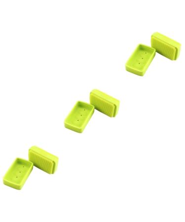 Ciieeo 3pcs Box Silicone Soap Dish Multipurpose Waterproof Container Bathroom Soap Container Waterproof Soap Holder Containers with Lids Parakeet Bath Travel Bath Brush Double Sided