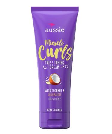 Miracle Curls Frizz Taming Curl Cream With Coconut & Jojoba Oil for Curly Hair 6.8 fl oz (Pack o0f 1)