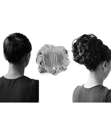 CAISHA Wavy Chocolate Brown Bun Hairpiece - DM15cm Hepburn Style Updo Hair Tie | Perfect for Elegant Hairstyles - Buy Online on GoSupps.com