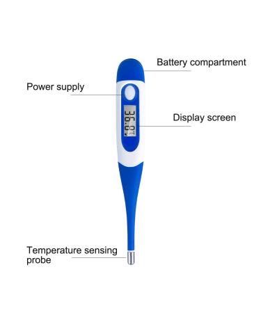 Berrcom Digital Thermometer for Adults - Fever Alarm, C/F Switchable, Soft Tips - DT-008 - Buy Online on GoSupps.com