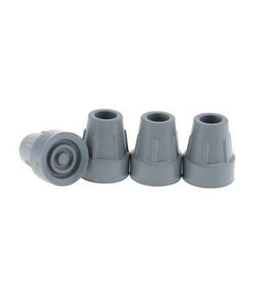 dailymall 16mm 4x Rubber Anti Skid Tips For Walking Sticks Canes Crutches Walkers Grey