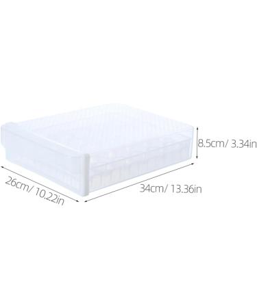 Healvian 2pcs Egg Storage Box Eggs Refrigerator Food Tray Fridge Clear Egg Tray Egg Holder re-usable White 26x34x8.5cm - Buy Online on GoSupps.com