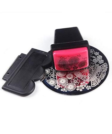 10pcs Round Nail Stamping Plates + Red Stamper - Lace Flower Pattern Nail Art Kit for Perfect Designs - Buy Online on GoSupps.com